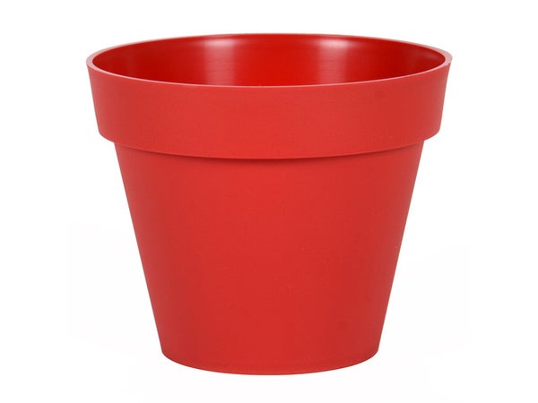 Pot Plastique Eda Diam.30 X H.26 Cm Rouge Rubis