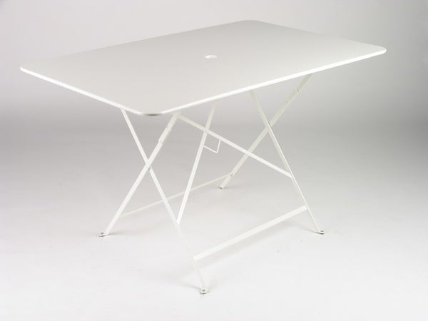 Table de jardin FERMOB Bistro rectangulaire blanc 6 personnes