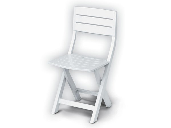 Chaise de jardin Gilda en résine injectée blanc