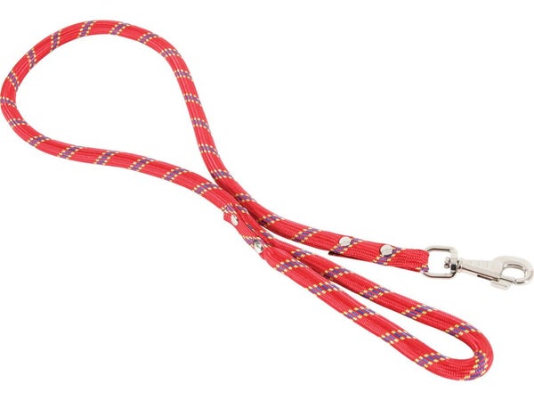 Laisse chien nylon corde 13 mm/1.2 m rouge