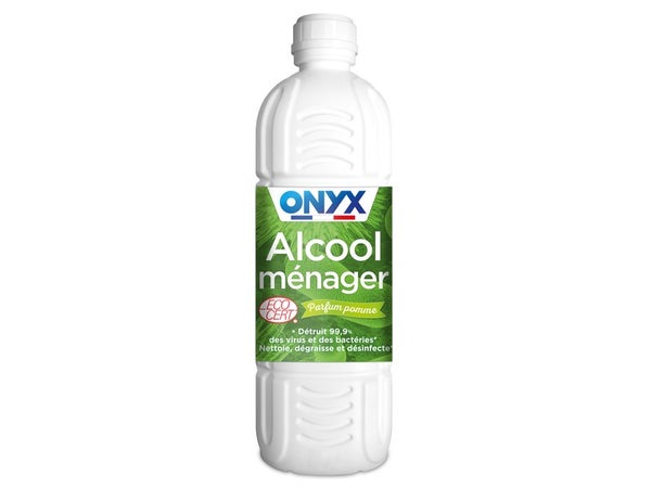 Alcool ménager 70° liquide ONYX, parfum pomme, 1L 