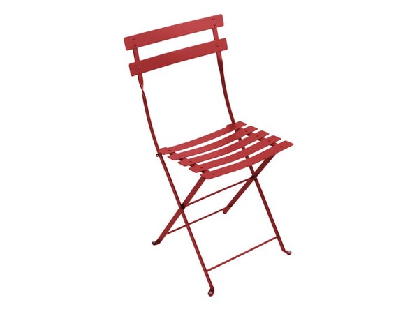 Chaise de jardin FERMOB Bistro en acier rouge