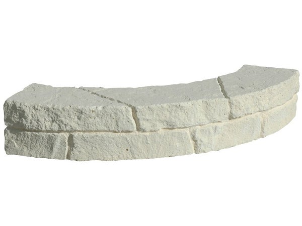 Bordure courbe Cévennes pierre reconstituée naturel, H.11 x L.60 cm