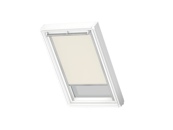Store fenêtre de toit VELUX occultant manuel beige DKL SK06, cadre gris