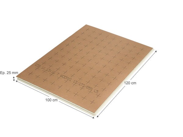 Panneau pour isolation polyurethane SOPREMA®, R=1, Ep.25mm,1.2x1m