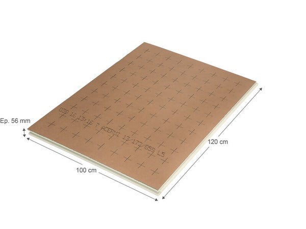 Panneau pour isolation polyurethane SOPREMA®, R=2.6, Ep.56mm,1.2x1m