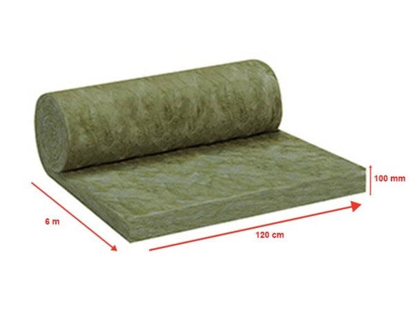 Rouleau de laine de verre URSA Serenity comble amenage 35 nu ep 100mm, Ep.100mm, 6x1.2m