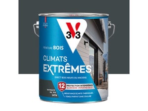 Peinture extérieure bois Climats extrêmes V33 anthracite satiné 5L