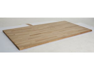 Plateau de table en chene lamelle colle h.160 cm x l.80 cm x ep.22 mm