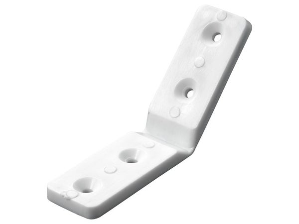 Raccord d'angle plastique blanc HETTICH, 90 - 270, L.90 mm x l.4 mm x H.2 cm