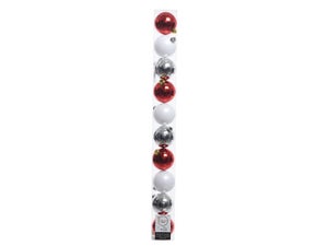 Boules de Noël incassables d'un diamètre de 6cm avec coloris argent et or