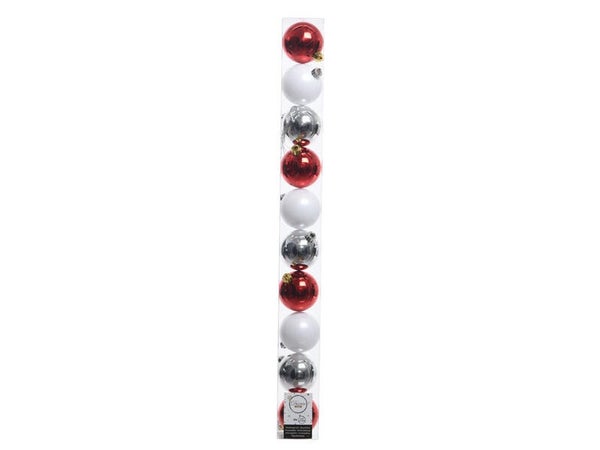 Boules de Noël incassables d'un diamètre de 6cm avec coloris argent et or