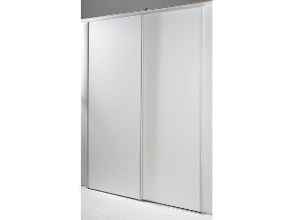 Portes de placard coulissantes, 2 portes, l.150 x H.250 cm, blanc