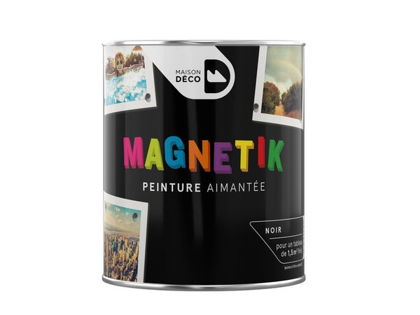 Peinture Magnétique Noir Satin Maison Deco Magnétik C'Est Génial ! 0.5 L