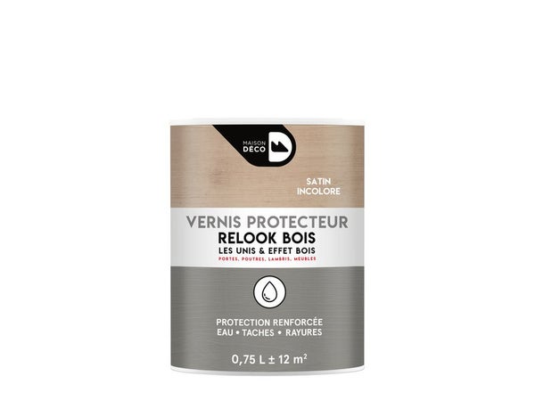 Vernis Relook bois MAISON DECO, incolore mat, 0.75 l