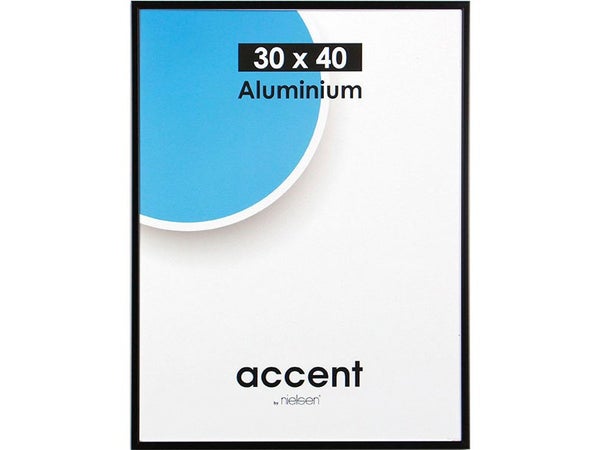 Cadre Accent, H.40 x l.30 cm, aluminium noir, NIELSEN