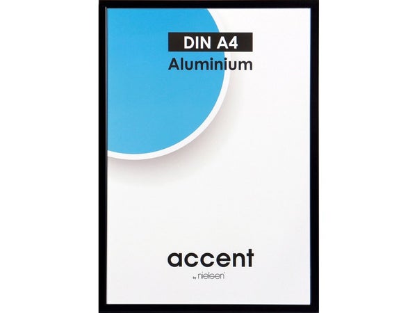 Cadre Accent, H.29.7 x l.21 cm, aluminium noir, NIELSEN