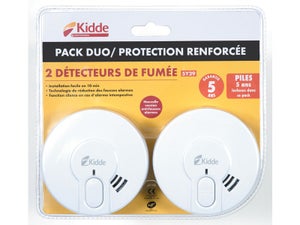 Lot de 2 detecteurs de fumee KIDDE 5y29 nf, 5 ans