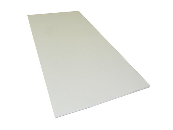 Plaque PVC expansé 3 mm blanc lisse L.100 x 50 cm