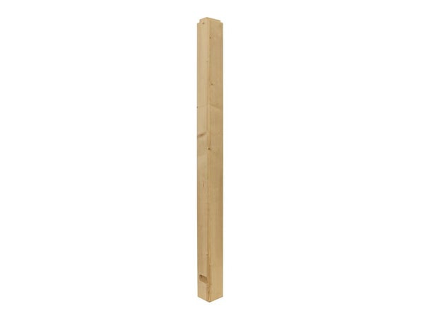 Poteau garde-corps carre bois sapin brut, H.106.3x l.7, P.7 cm