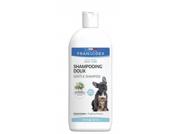 Shampooing doux pour chiots et chatons FRANCODEX 200 ml