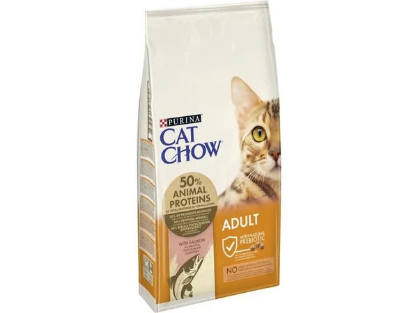 Croquette chat CAT CHOW adult riche saumon 10kg