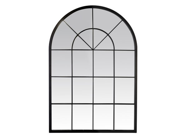 Miroir rectangulaire fenêtre DEMEURE, l.93 x H.135 cm, noir