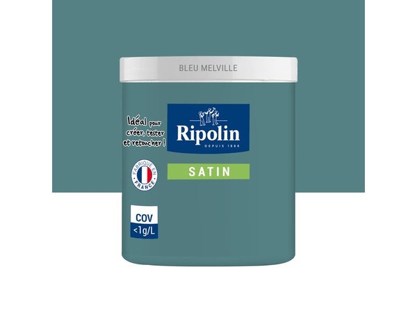 Testeur peinture bleu melville satine RIPOLIN 75 ml