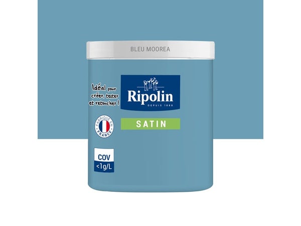 Testeur peinture bleu mooera satine RIPOLIN 75 ml