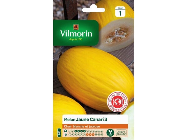 Graines de potager melon jaune canari 3 VILMORIN 3 g
