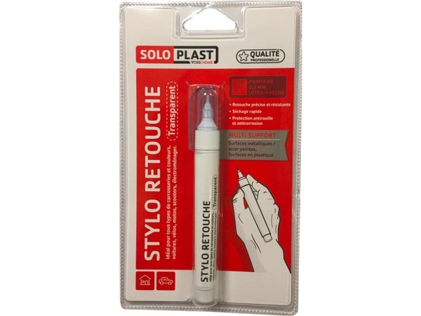 Stylo de retouche carrosserie SOLOPLAST 9ml 45g transparent