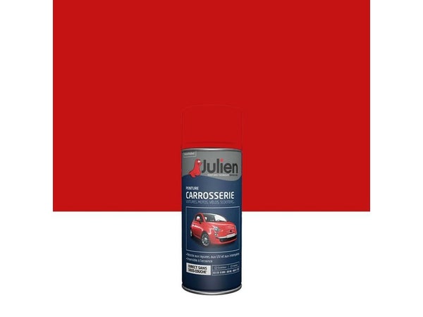 Bombe d'aérosol de peinture à carrosserie, JULIEN, 0.4 L rouge brillant