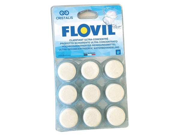 Floculant clarifiant pour piscine Flovil, 9 pastilles