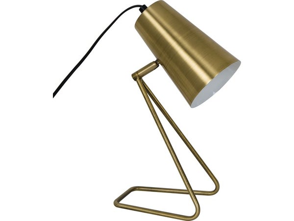 Lampe à poser, MOETA, E14, métal laiton, H.30 cm, Inspire