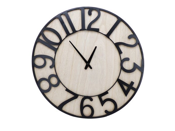 Horloge inoe bois diamètre 70