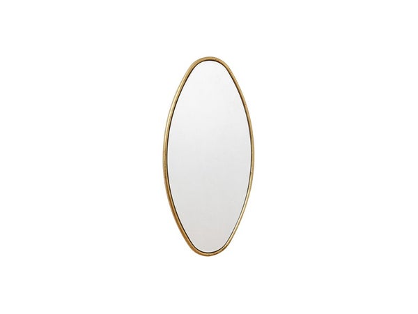 Miroir ovale, l.30 x H.60 cm, doré