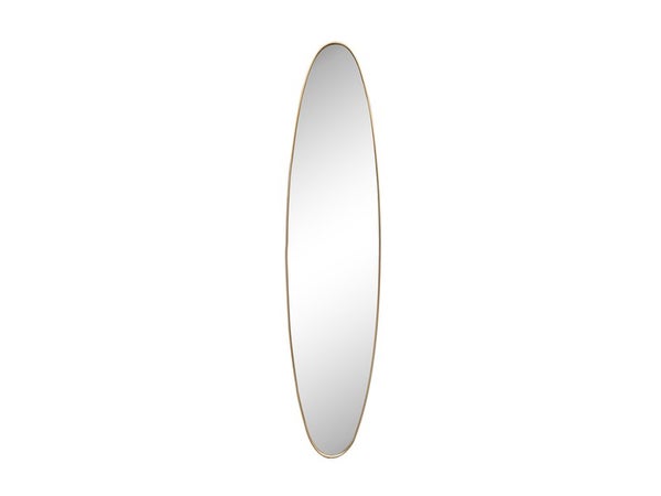 Miroir ovale, l.24 x H.118 cm, doré
