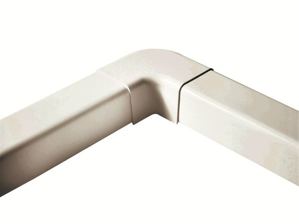 Angle plat pour goulotte, ARTIPLASTIC, 110 x 75 mm blanc