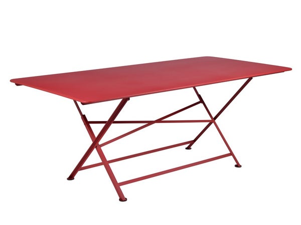Table de jardin FERMOB Cargo rectangulaire rouge 8 personnes