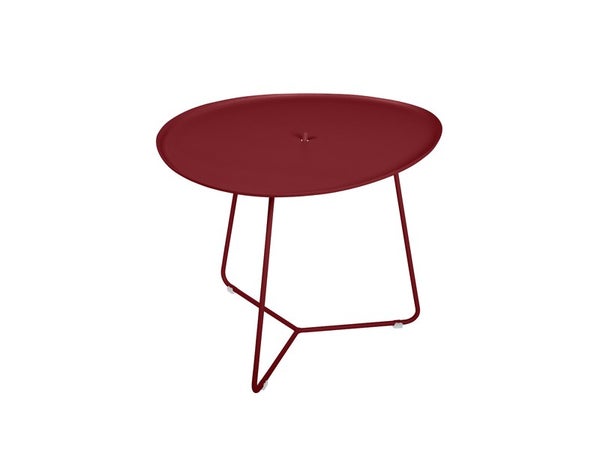 Table de jardin basse FERMOB Cocotte ovale rouge 1 personnes