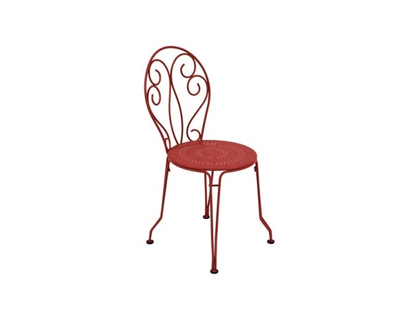 Chaise de jardin FERMOB Montmartre en acier rouge