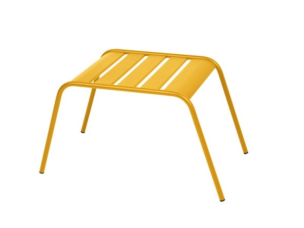 Table de jardin basse FERMOB Monceau rectangulaire jaune / doré 1 personnes