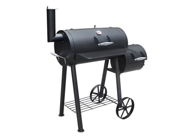 Barbecue fumoir charbon de bois GRILLCHEF 11407, 4 en 1, noir