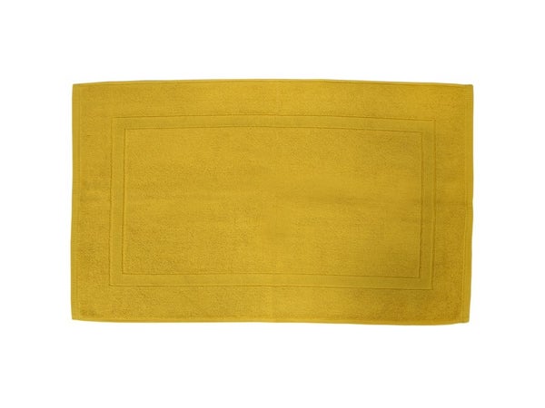 Tapis de bain l.50 x L.80 cm jaune, Terry SENSEA