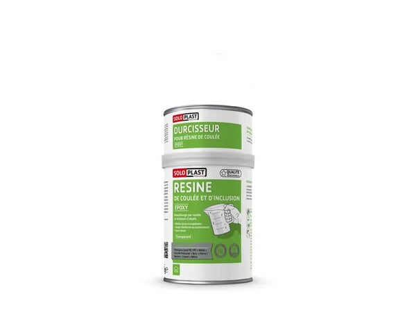 Résine inclusion/coulée avec durcisseur transparent Soloplast 750g