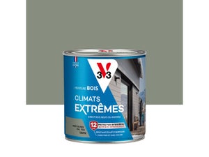 Peinture extérieure bois Climats extrêmes V33 vert olivier satiné 0.5L