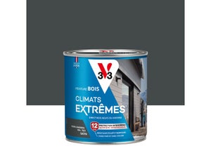 Peinture extérieure bois Climats extrêmes V33 noir charbon satiné 0.5L