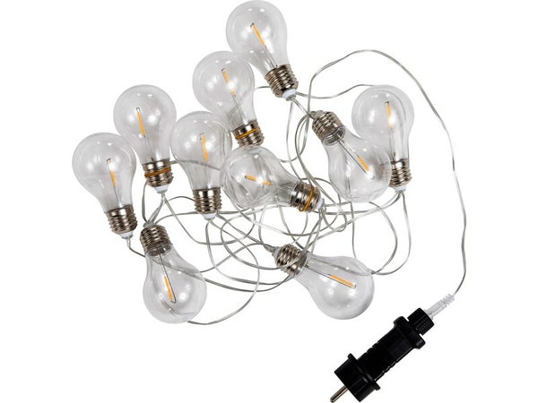 Guirlande extérieure LED intégrée 10 ampoules blanc chaud 350 lm Stella 4.5 m