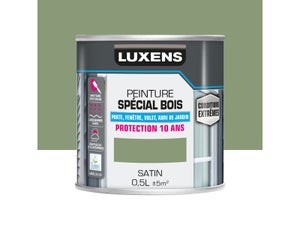 Peinture exterieure bois, mdf, osb Conditions extremes LUXENS vert provence sati