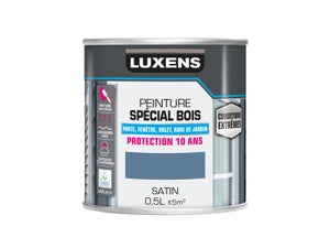 Peinture exterieure bois, mdf, osb Conditions extremes LUXENS bleu provence sati